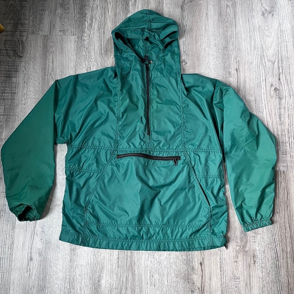 Vintage L.L Bean Rain Jacket Made in USA Mens large green - Picture 1 of 10